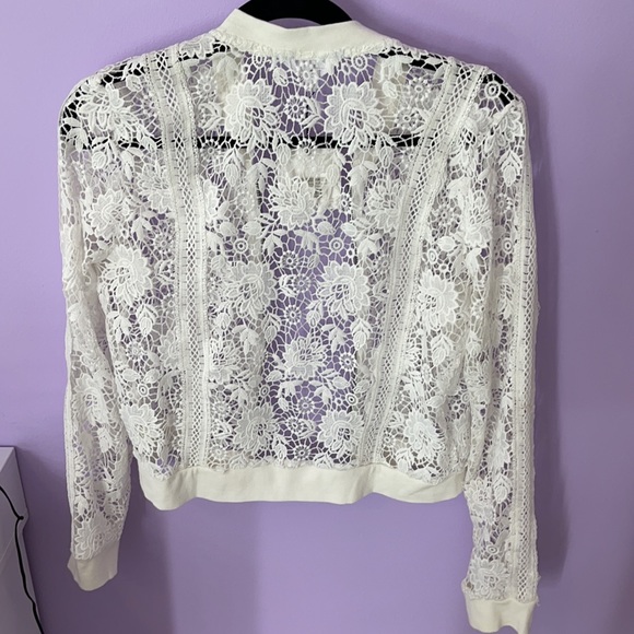 Jack by BB Dakota zip up crocheted jacket size small - Picture 5 of 5